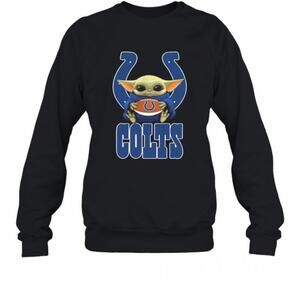 Baby Yoda Hug Indianapolis Colts Football T-Shirt